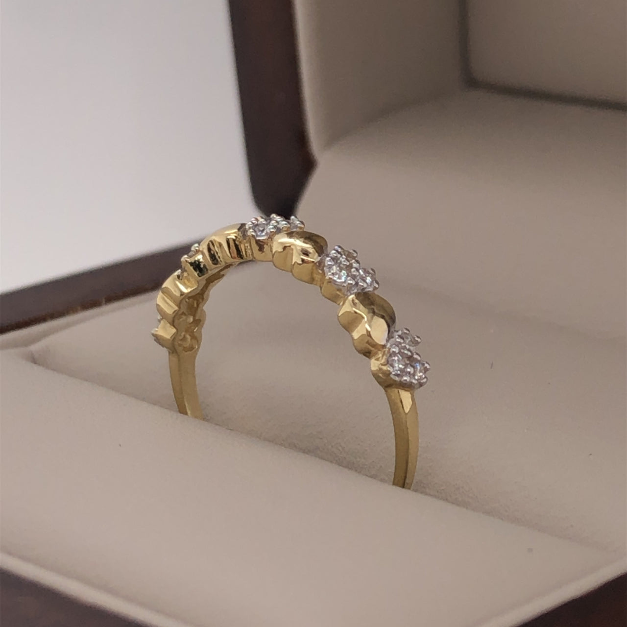 Churumbela Oro 10k, Corazon Liso y Zirconias - Infiniti Joyas