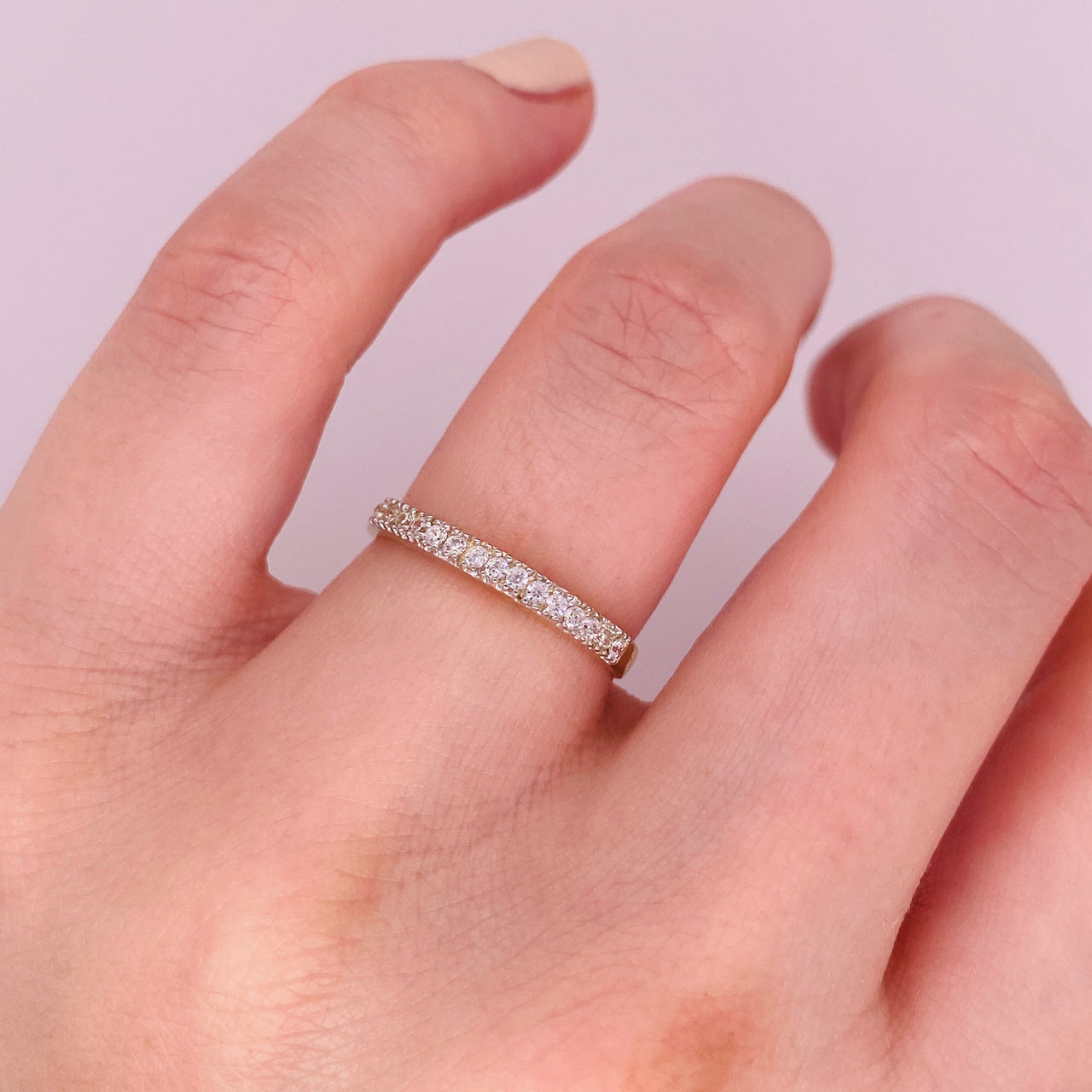 Churumbela Oro 10k con Zirconias de 1 mm