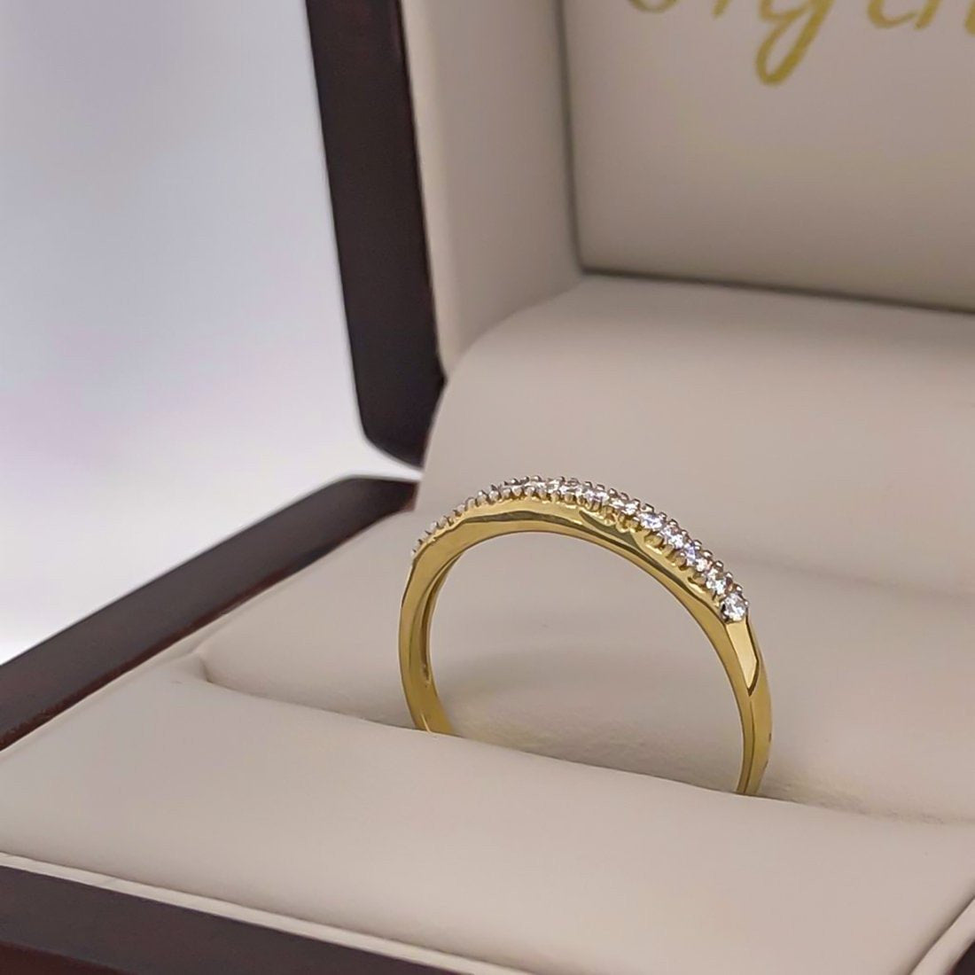 Churumbela Oro 10k con Zirconias de 1 mm - Infiniti Joyas