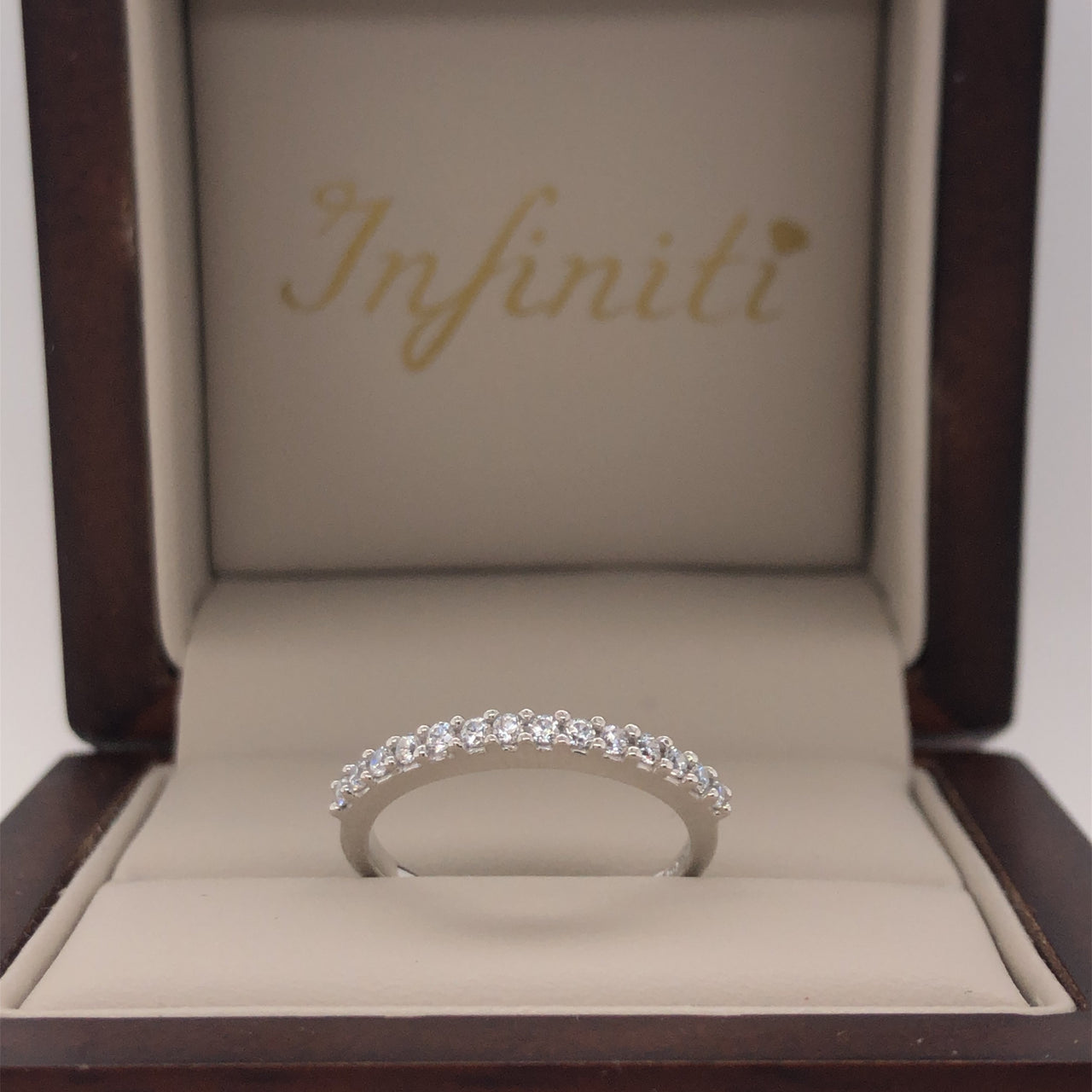 Churumbela Oro Blanco 14k, Estilo Pavé Zirconia 1.5 mm - Infiniti Joyas