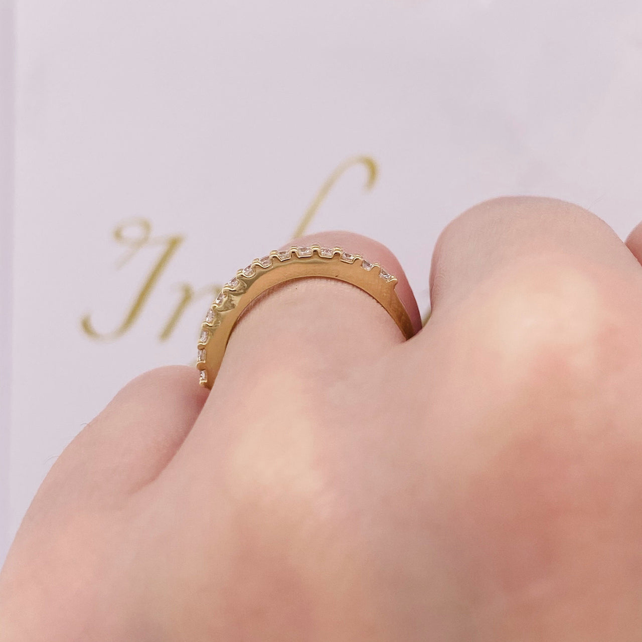 Churumbela Oro 14k, Estilo Pavé Zirconias 1.5 mm - Infiniti Joyas