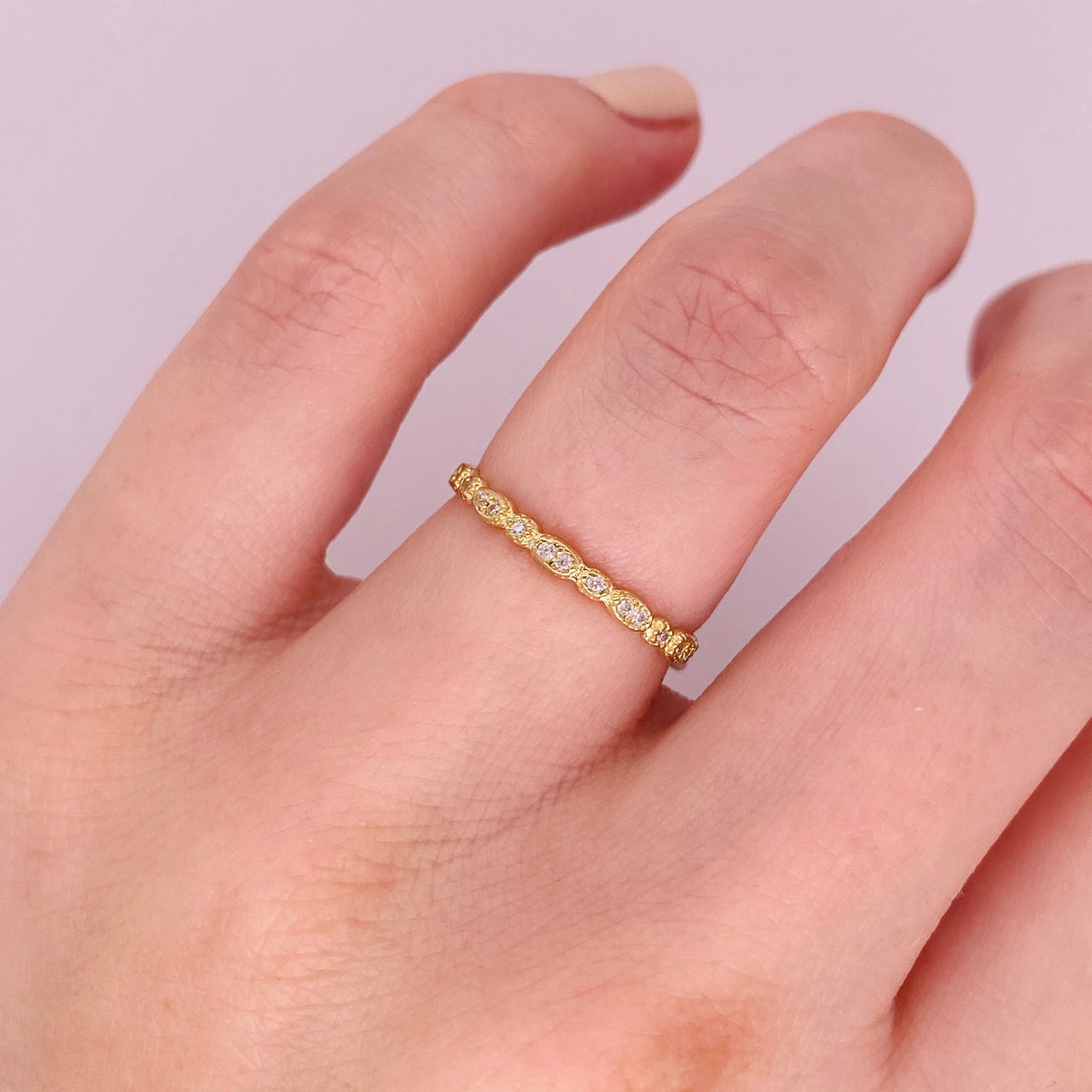 Churumbela Oro 14k - Eternity Zirconias de 0.5 mm