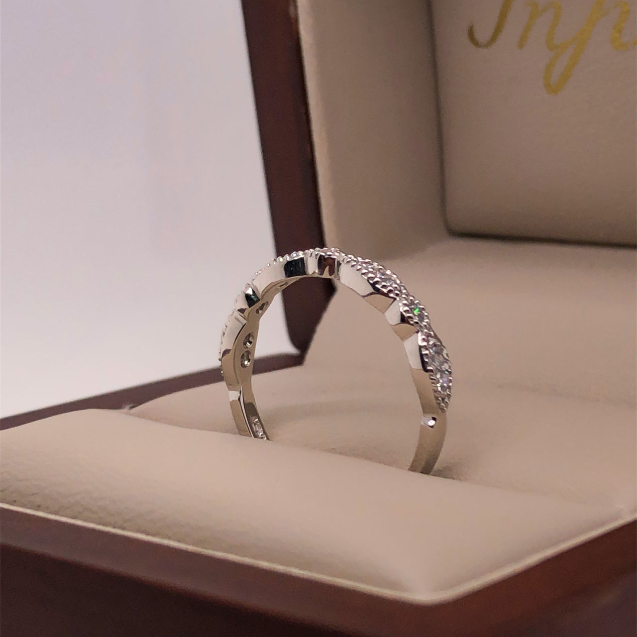 Churumbela Oro Blanco 14k - Zirconia 1.50 mm