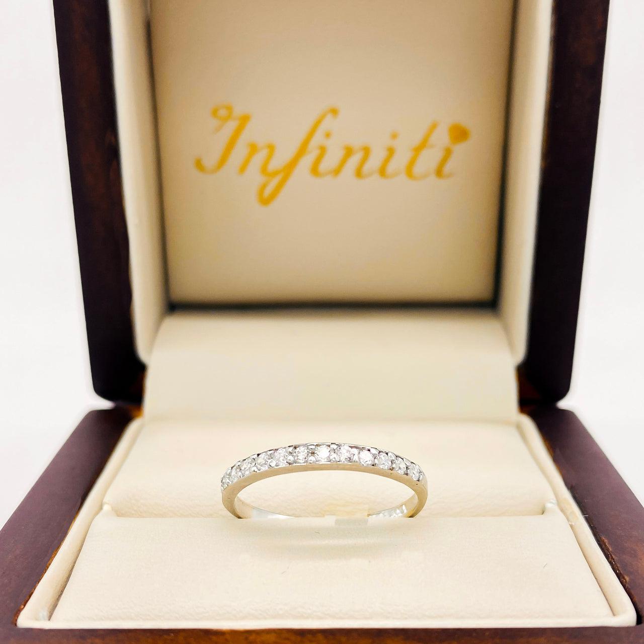 Churumbela Oro Blanco 14k - Pavé con Zirconias 2 mm