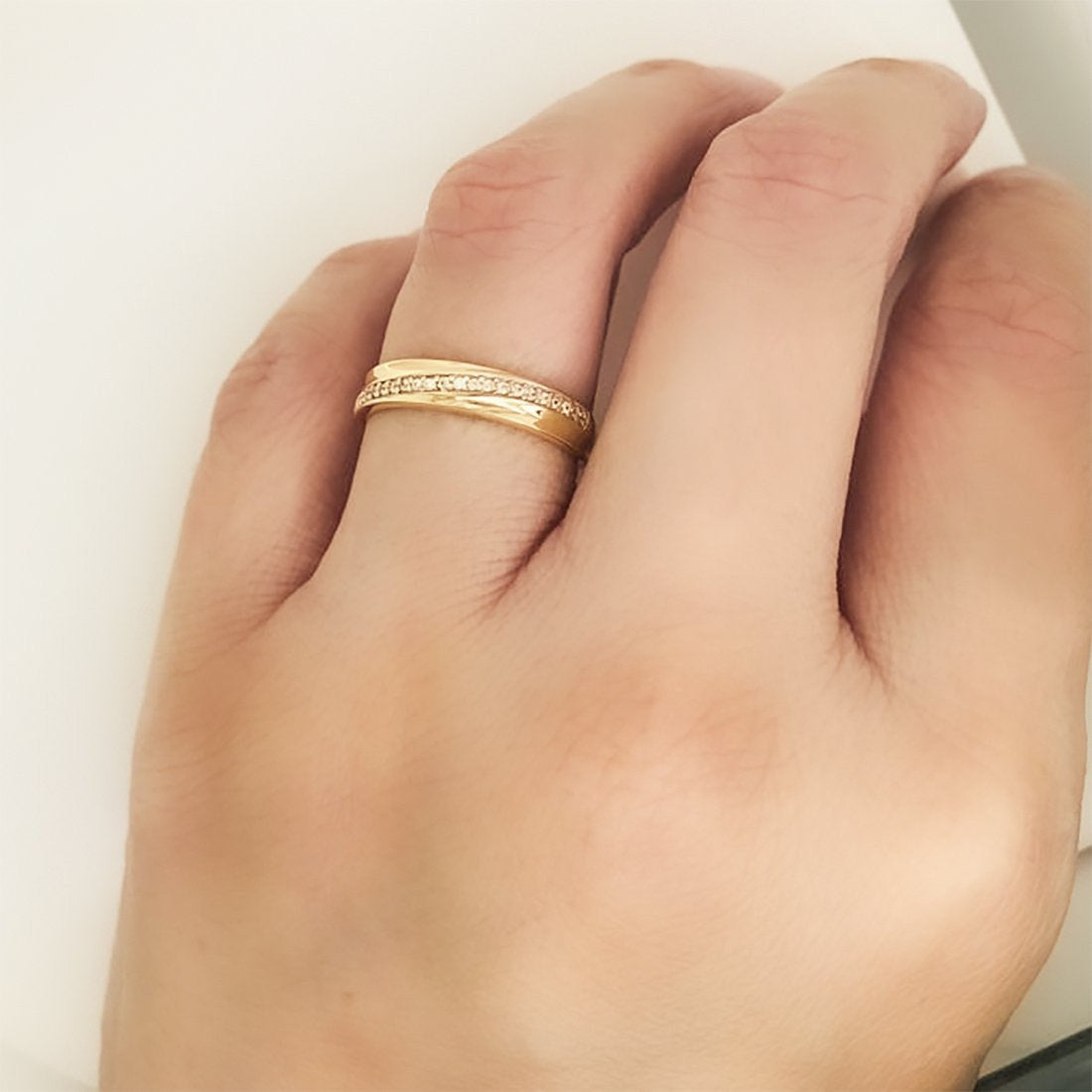 Churumbela 10k con Zirconias de 1.25 mm - Infiniti Joyas