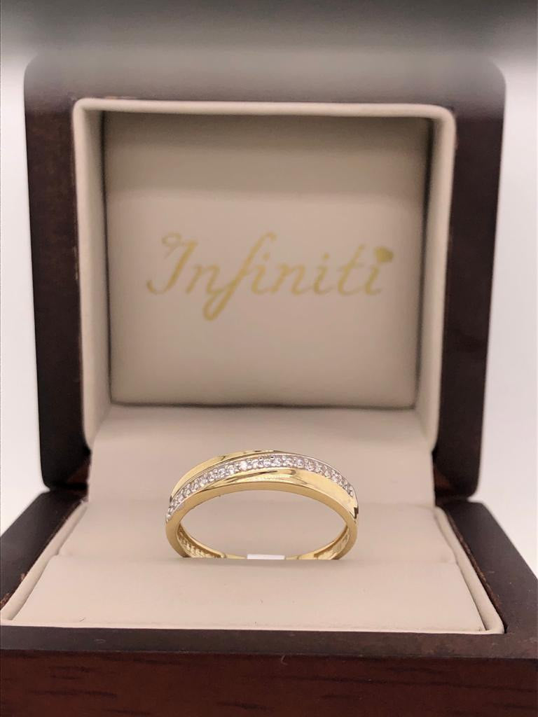 Churumbela 10k con Zirconias de 1.25 mm - Infiniti Joyas