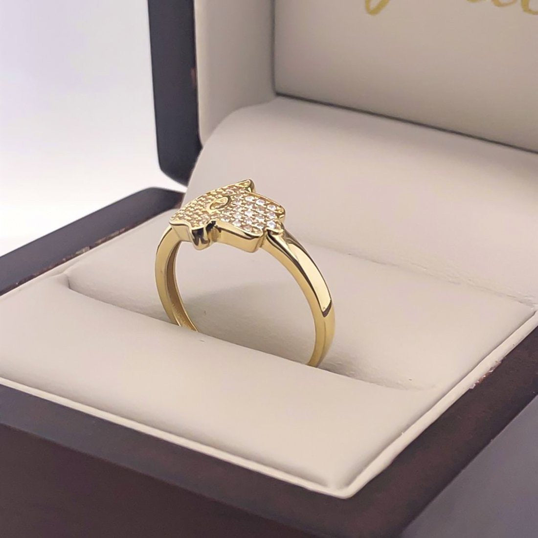 Churumbela Oro 10k, Mano de Fátima con Zirconias - Infiniti Joyas