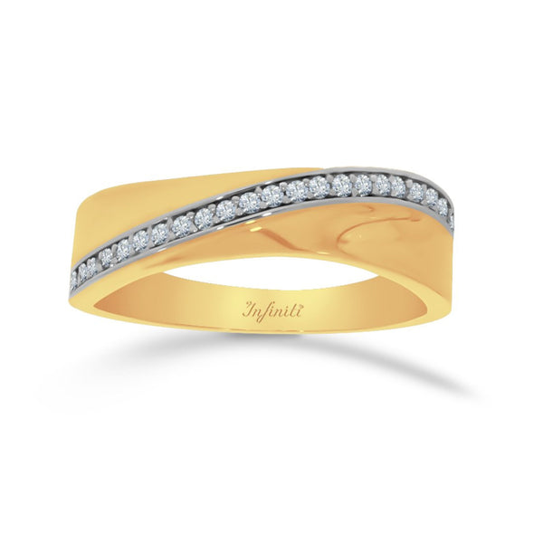 Churumbela Oro 10k, Zirconias Diagonales de 1 mm - Infiniti Joyas