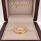 Argolla Oro Amarillo 10k - Diamantada con Bisel Liso, Ancho de 4 mm