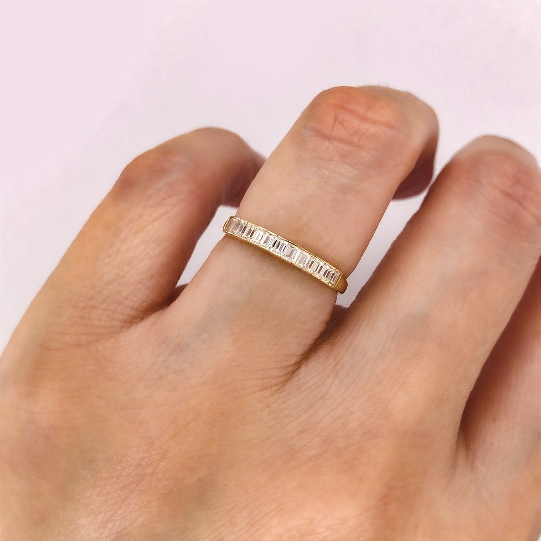 Churumbela Oro 10k, Canal de Baguettes Zirconia - Infiniti Joyas