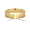 Argolla Oro 10k - Acabado Mate Liso con Confort, Ancho 4 mm
