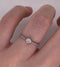 Anillo Oro Blanco 14k - Diamante con Laterales 0.21 ct Totales