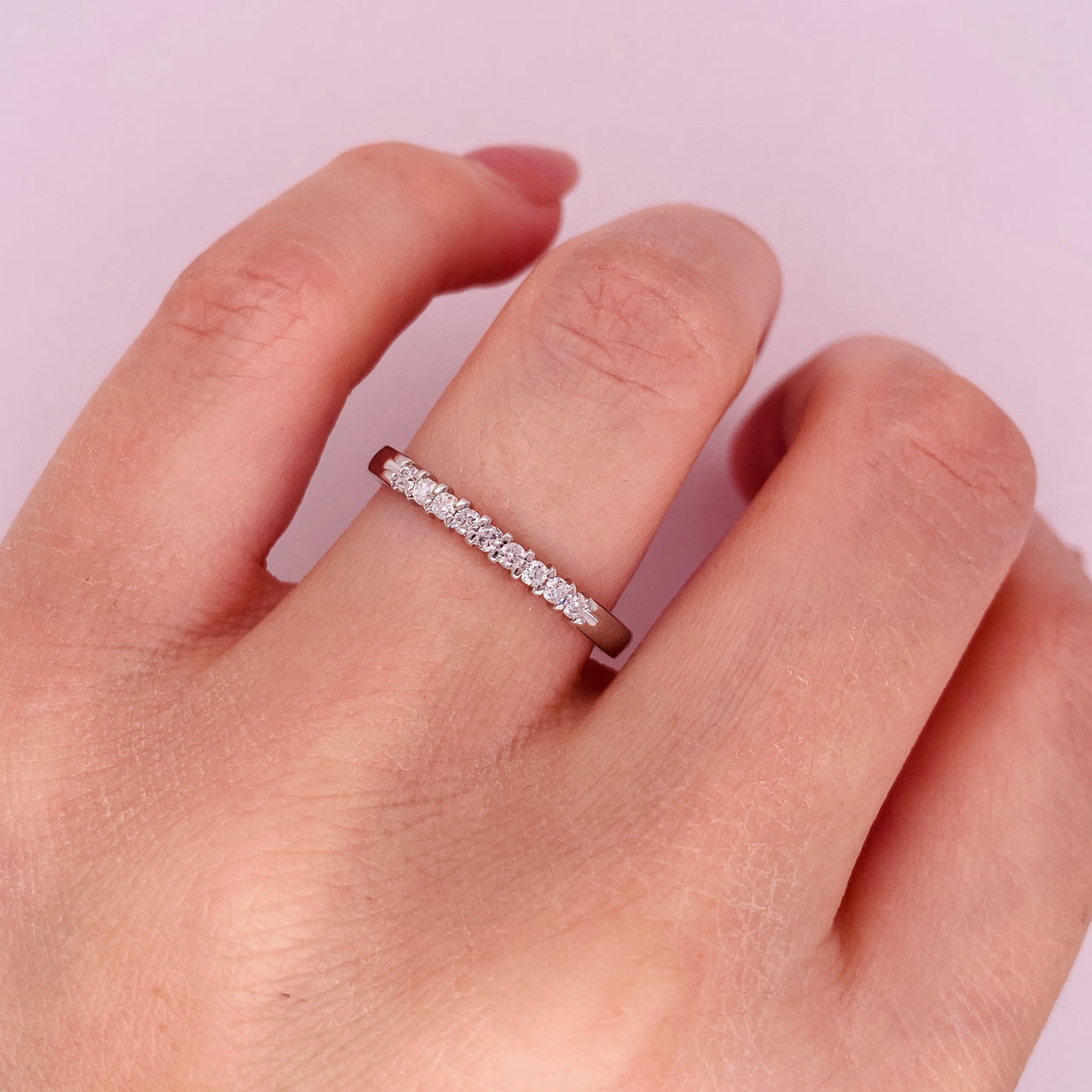 Churumbela Oro Blanco 14k - Diamantes Naturales Totales 0.15 CTW