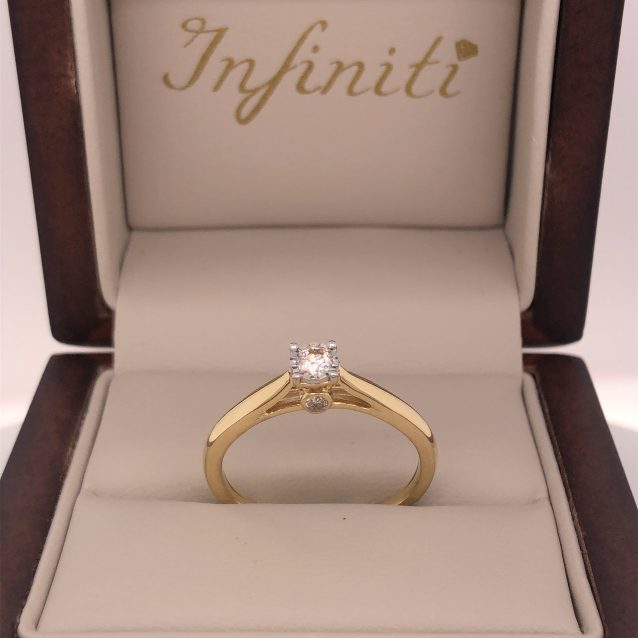 Anillo Oro 14k - Diamante Natural 0.20 CT
