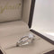 Anillo Oro Blanco 14k, Halo Diamante de 15 Puntos Totales - Infiniti Joyas