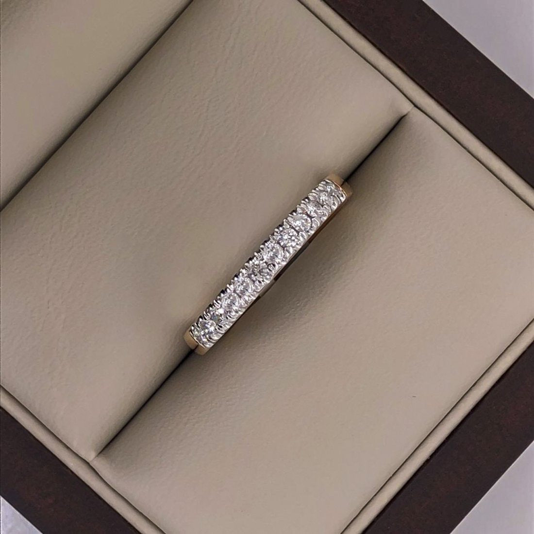 Churumbela Oro Rosa 14k, Pavé Diamantes de 25 Puntos Totales - Infiniti Joyas