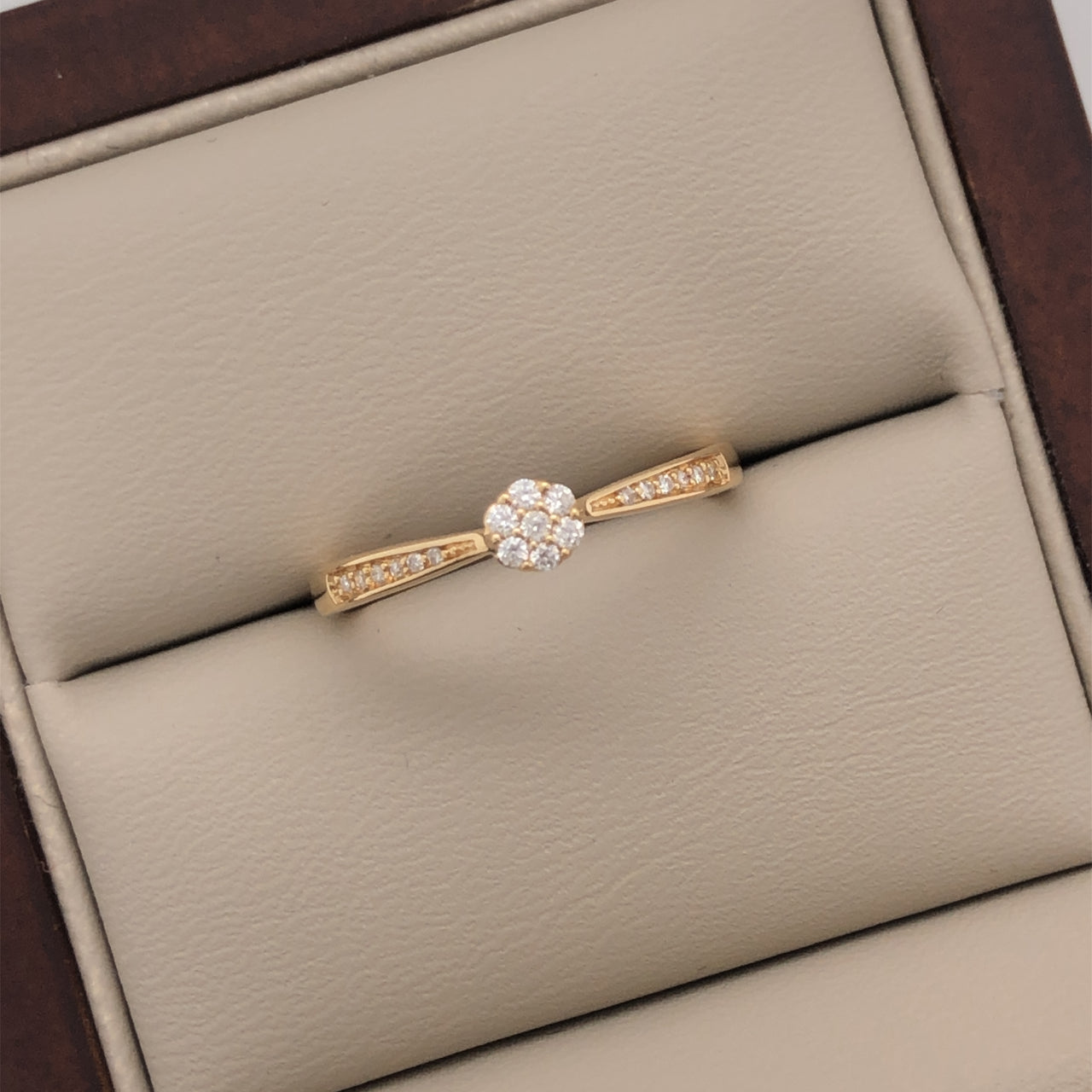 Anillo Oro 14k - Diamante Natural  0.10 CTW