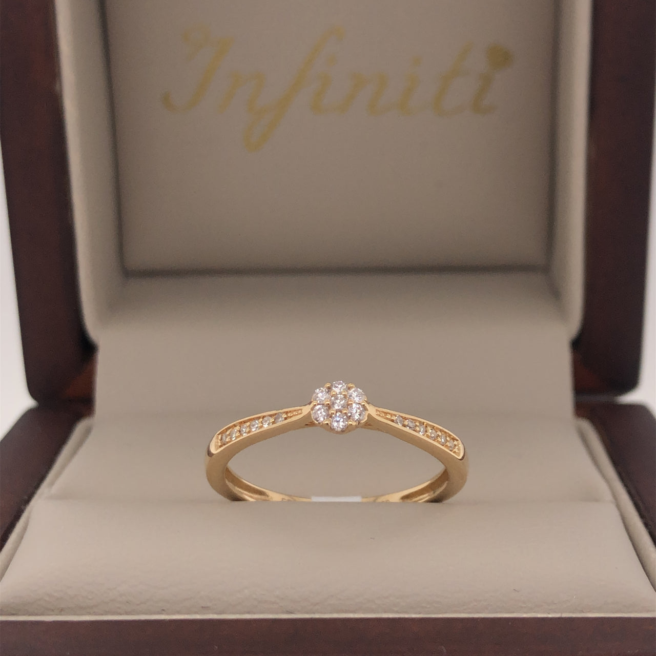 Anillo Oro 14k - Diamante Natural  0.10 CTW