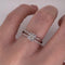 Anillo Oro Blanco 14k - Halo Infinito Diamante Natural 0.22 CTW