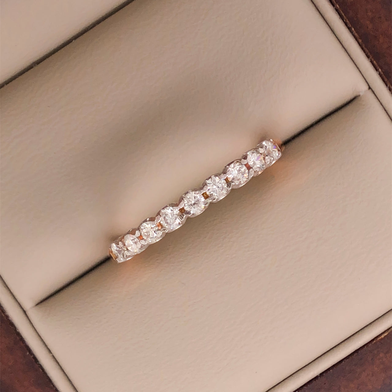 Churumbela Oro Rosa 14k - Pavé Diamantes de 45 Puntos Totales