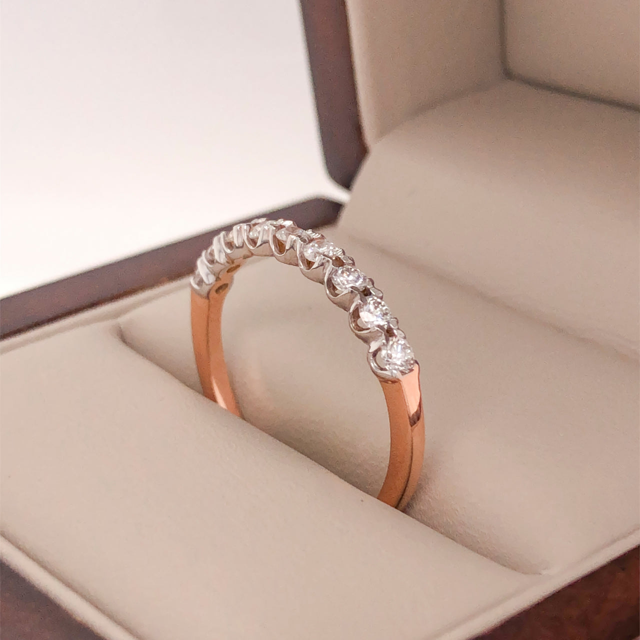 Churumbela Oro Rosa 14k - Pavé Diamantes de 45 Puntos Totales