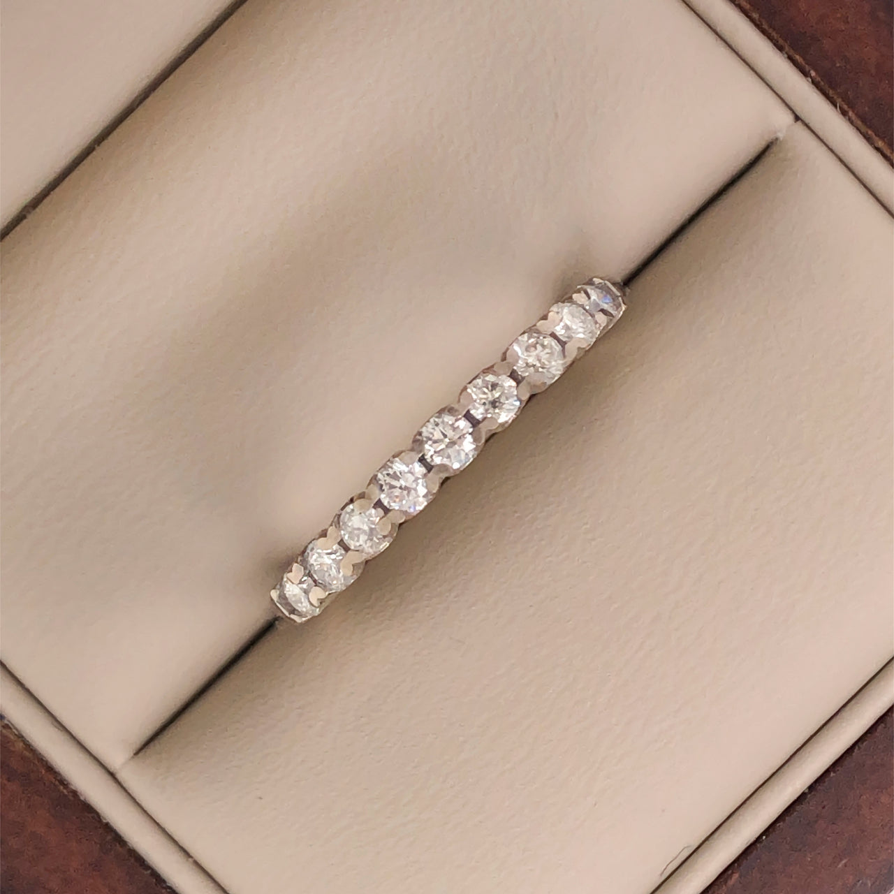 Churumbela Oro Blanco 14k - Pavé Diamantes de 45 Puntos Totales