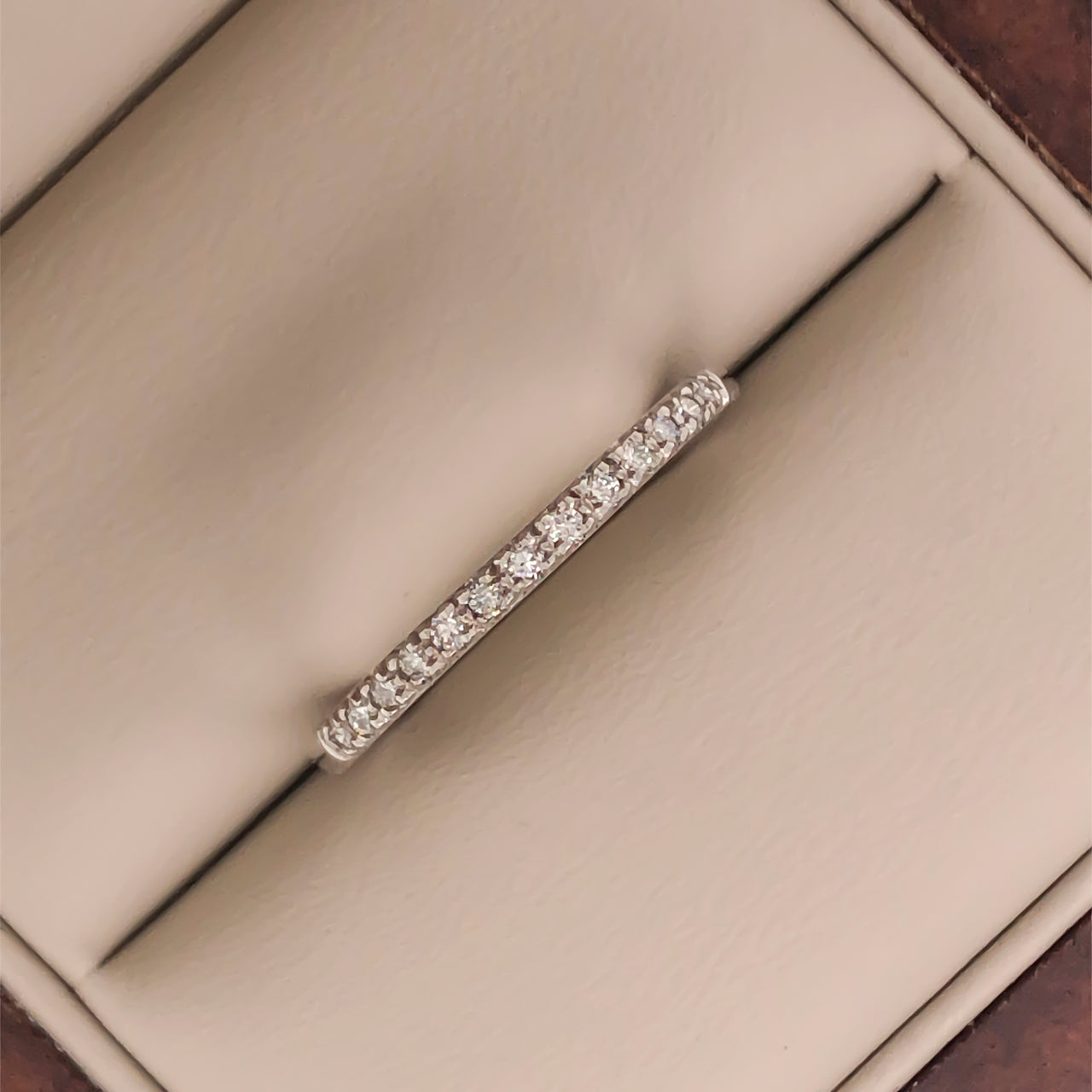 Churumbela Oro Blanco 14k - Pavé Diamantes de 13 Puntos Totales