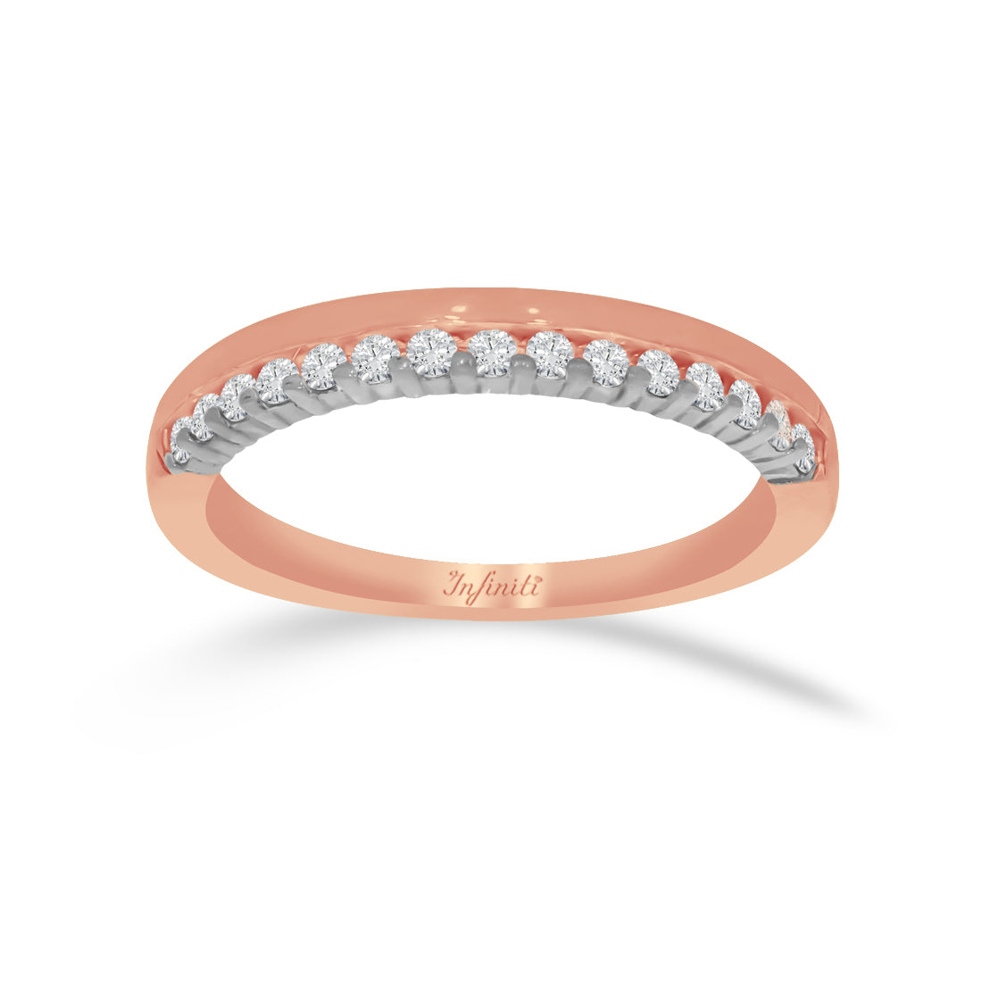 Churumbela Oro Rosa 14k - Pavé Diamante Natural de 0.19 CTW