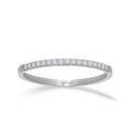 Churumbela Oro Blanco 14k - Pavé Diamante Natural de 0.12 CTW