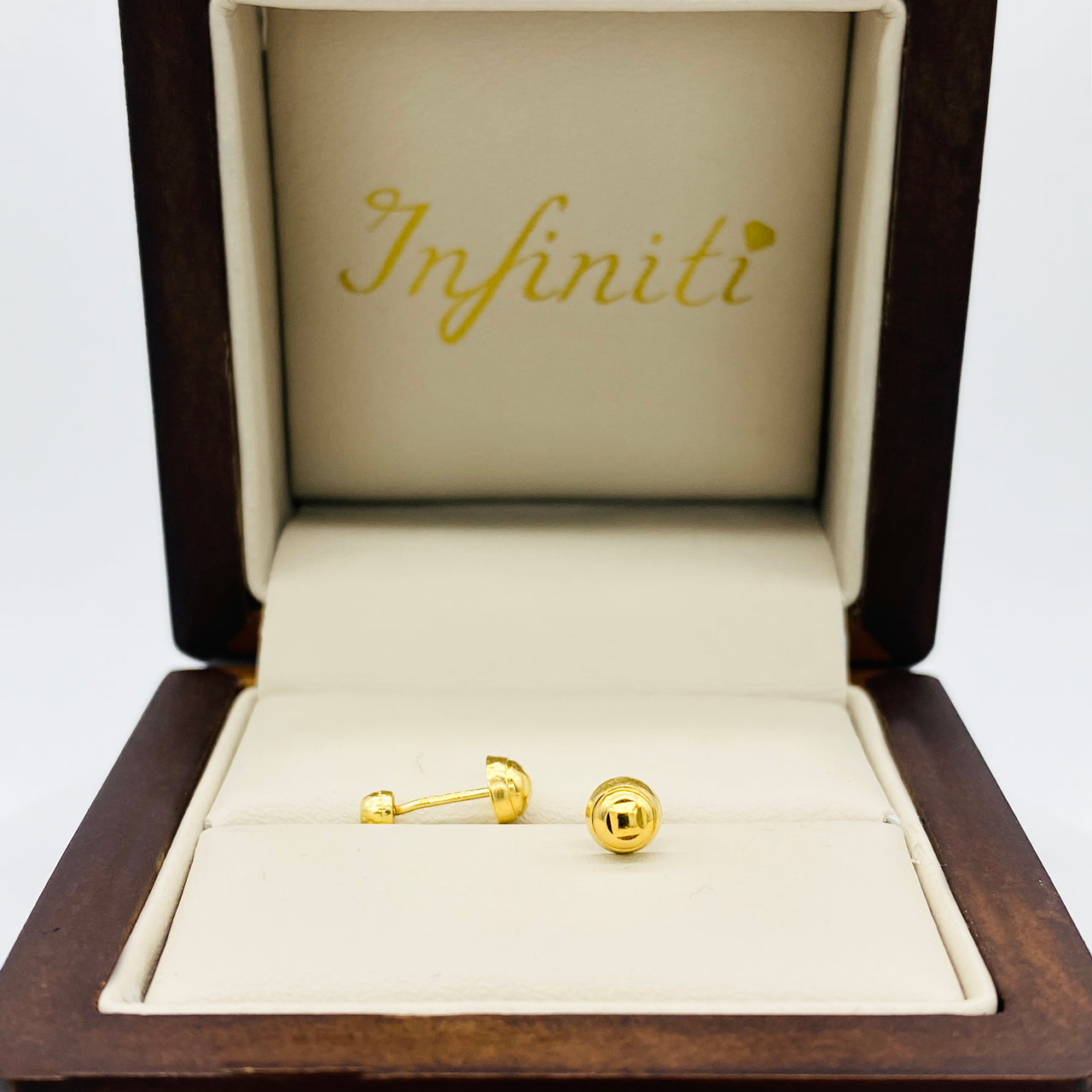 Broquel Diamantado 4 mm, Oro 18k