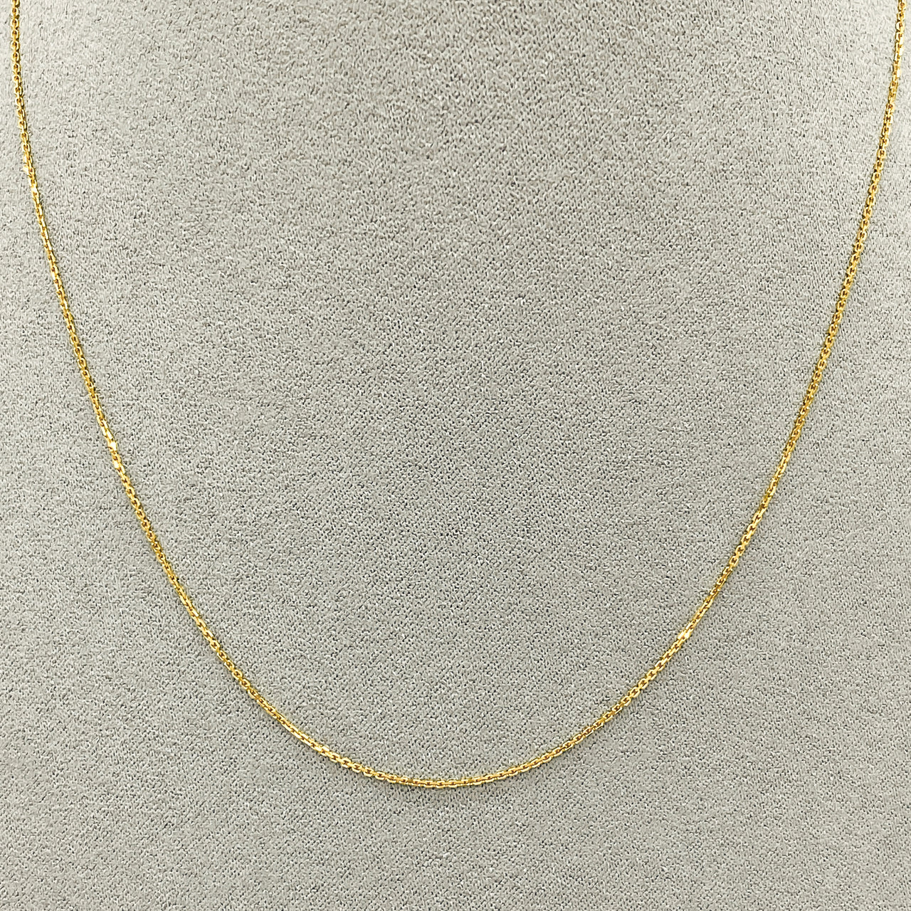 Cadena Oro 14k Rolo Mini 40 cm, Ancho 1 mm