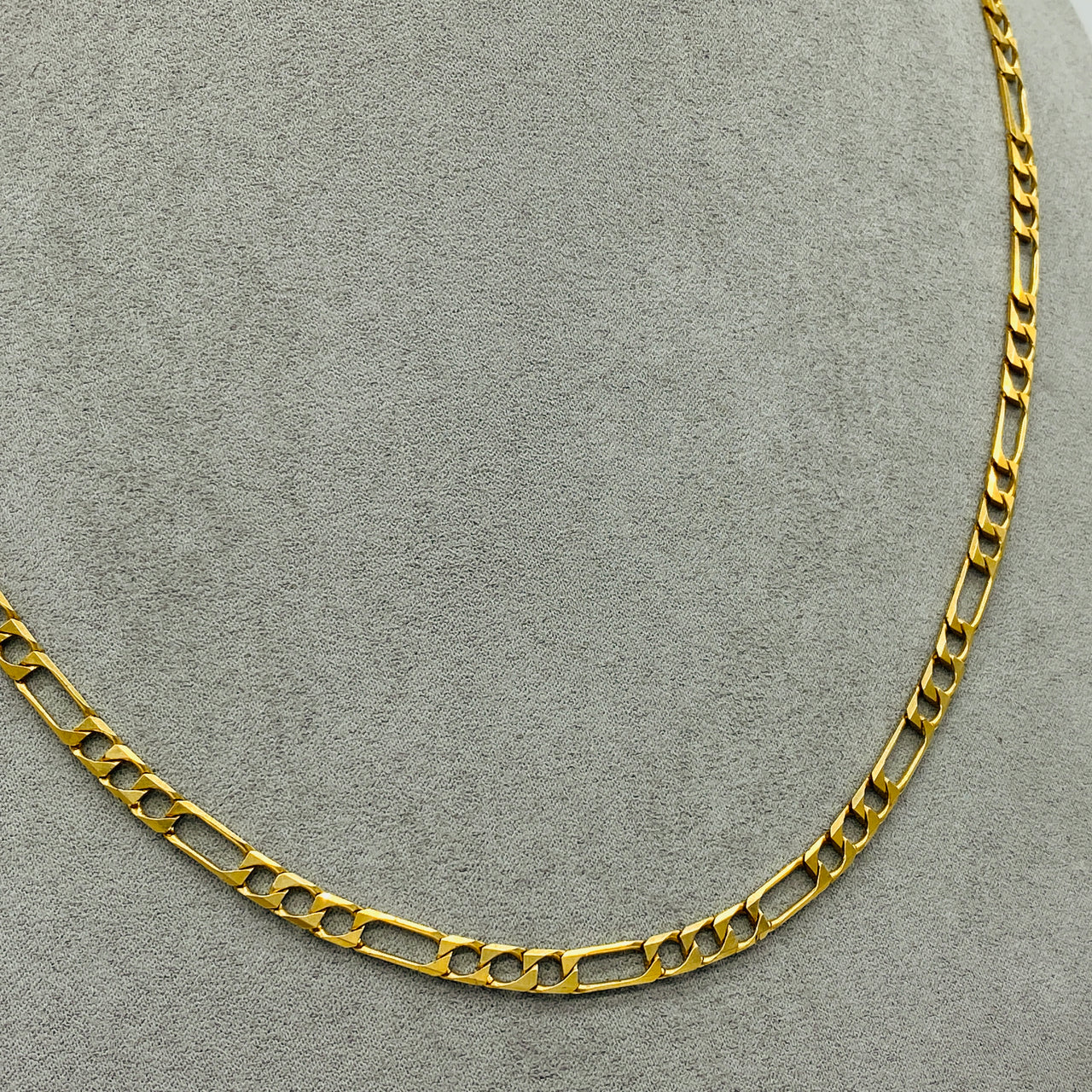 Cadena Oro 10k Cartie Cuadratina 60 cm, Ancho 5 mm