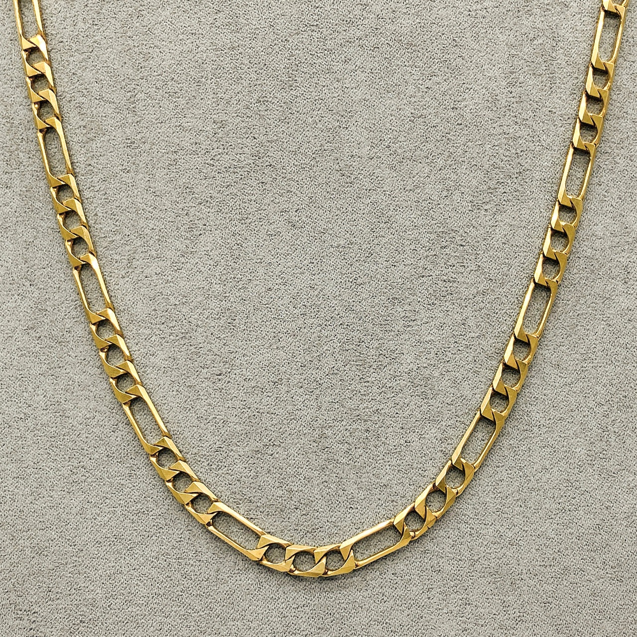 Cadena Oro 10k Cartie Cuadratina 60 cm, Ancho 5 mm