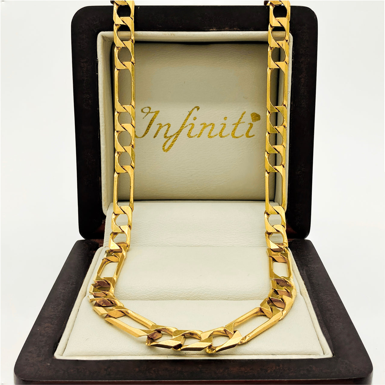 Cadena Oro 10k Cartie Cuadratina 60 cm, Ancho 5 mm