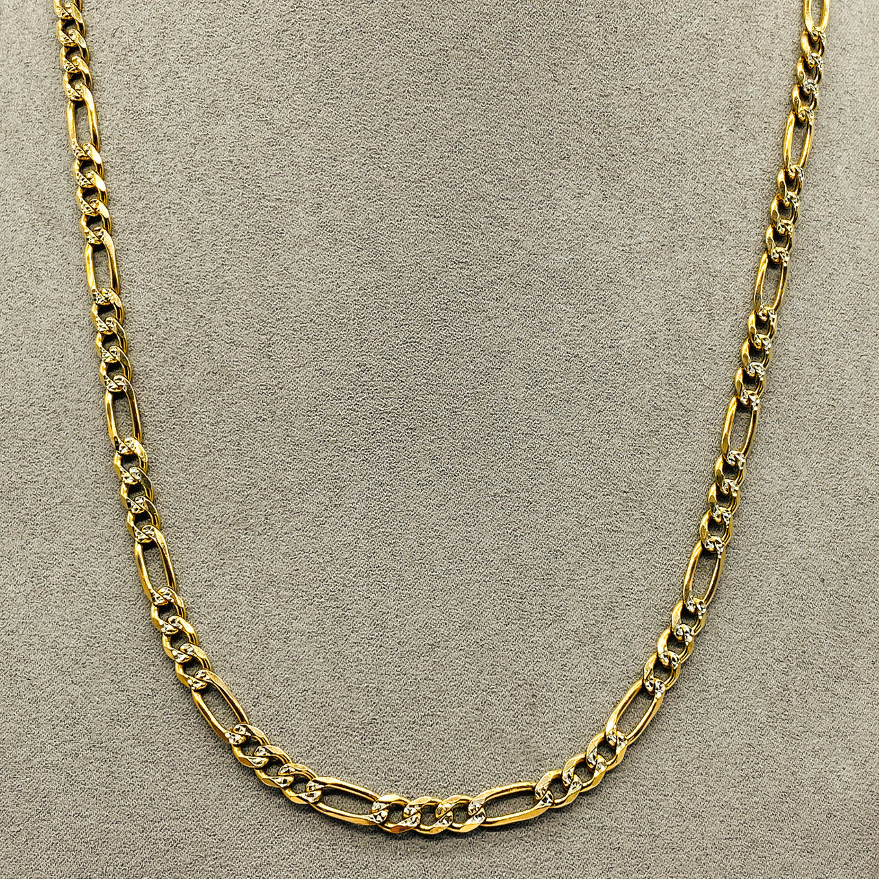 Cadena Oro 10k Cartie Diamantada 60 cm, Ancho 5 mm
