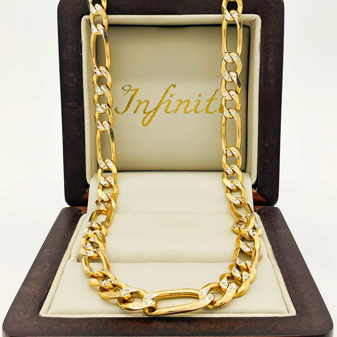 Cadena Oro 10k Cartie Diamantada 60 cm, Ancho 5 mm
