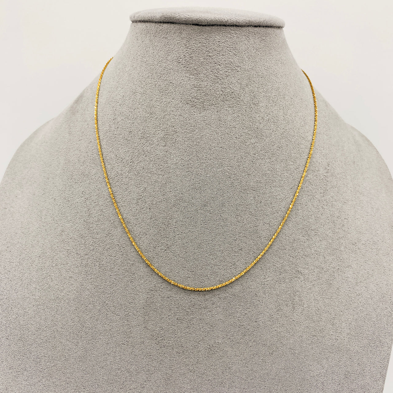 Cadena Oro 10k - Criss-Cross 41 cm, Ancho 1 mm