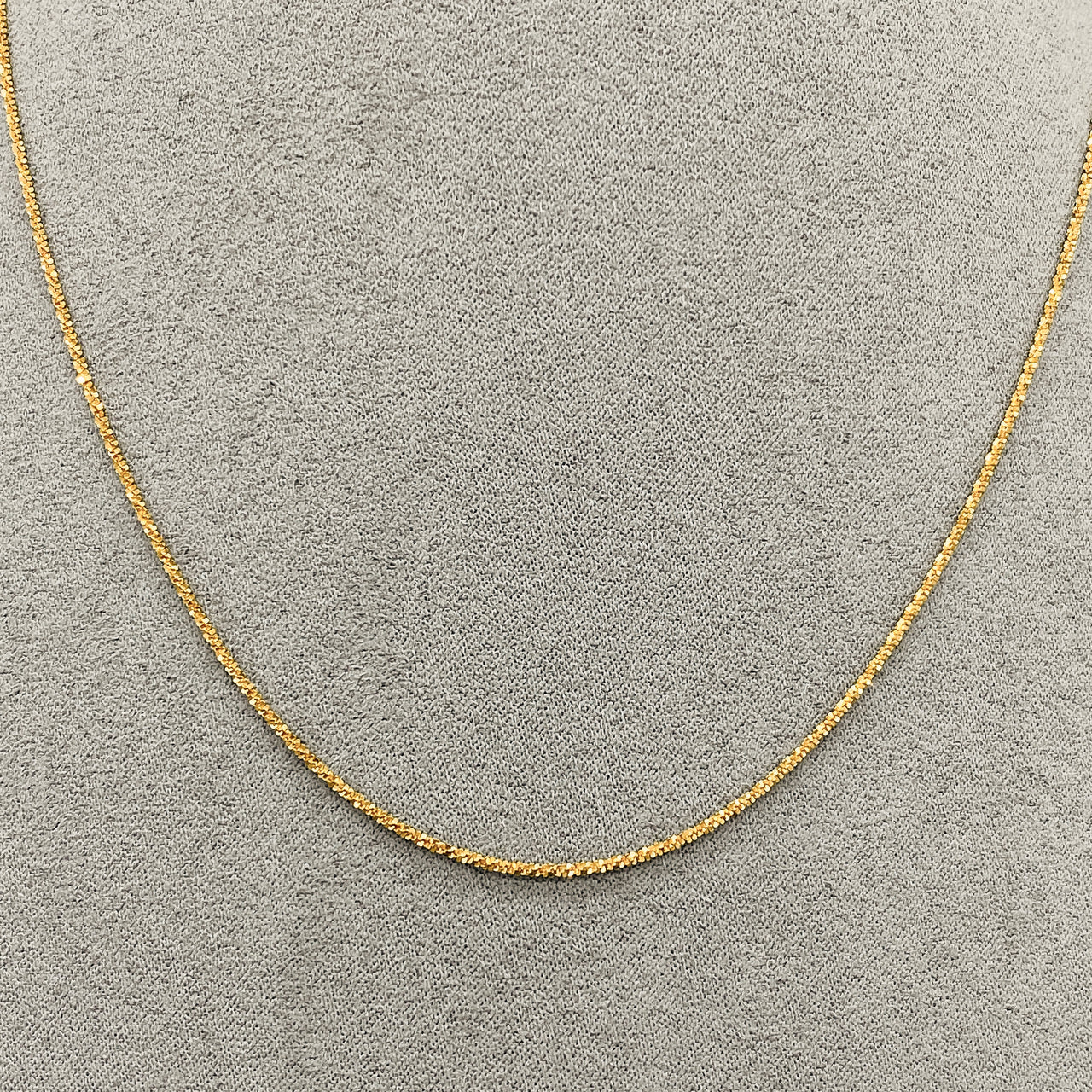 Cadena Oro 10k - Criss-Cross 41 cm, Ancho 1 mm