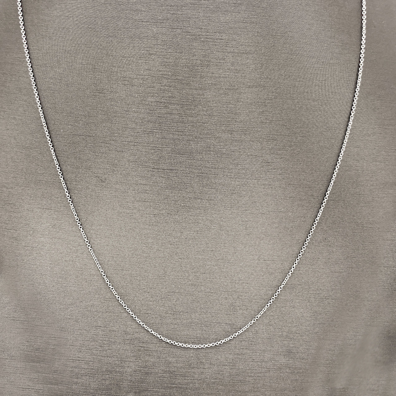 Cadena Oro Blanco 14k Rolo mini 45 cm, Ancho 1 mm