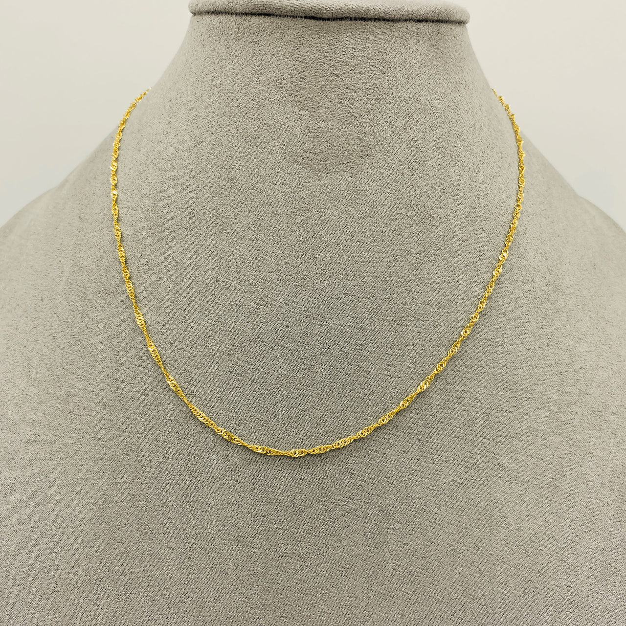 Cadena Oro 10k Torsal 40 cm, Ancho 1.8 mm