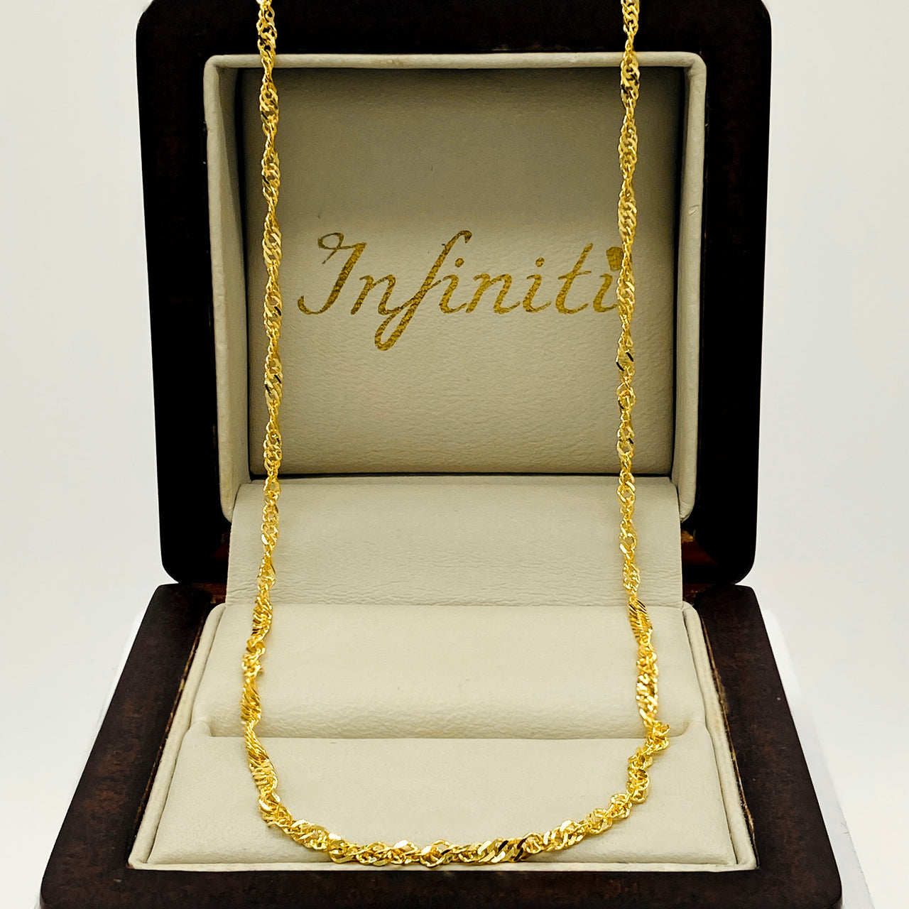 Cadena Oro 10k Torsal 40 cm, Ancho 1.8 mm
