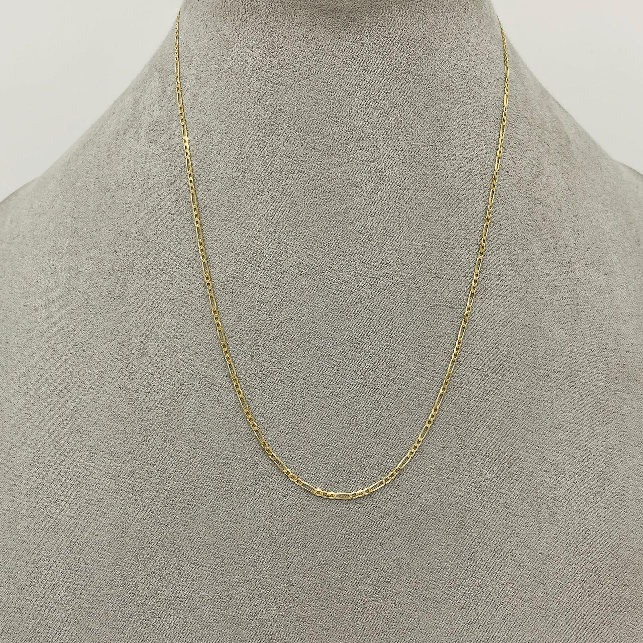 Cadena Oro 14k - 3x1 Diamantada 40 cm, Ancho 1.6 mm