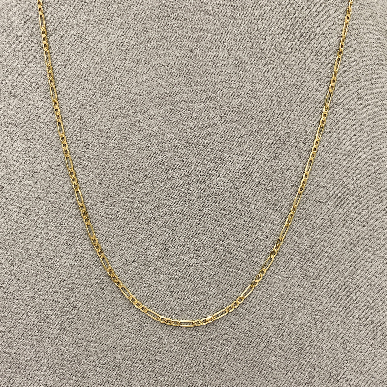 Cadena Oro 14k - 3x1 Diamantada 40 cm, Ancho 1.6 mm