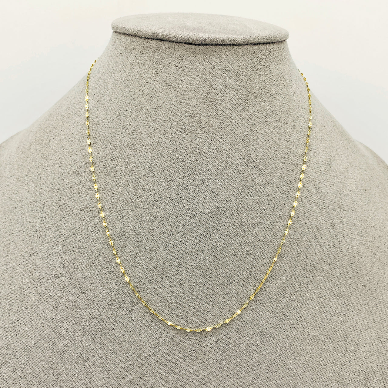Cadena Italiana Oro 10k - Ancla Espejo 40/45/50/55 cm, Ancho 1.3 mm