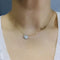 Gargantilla Oro 14k, Dije Corazón con Zirconia y Dije "LOVE", Cadena 45 cm Largo - Infiniti Joyas