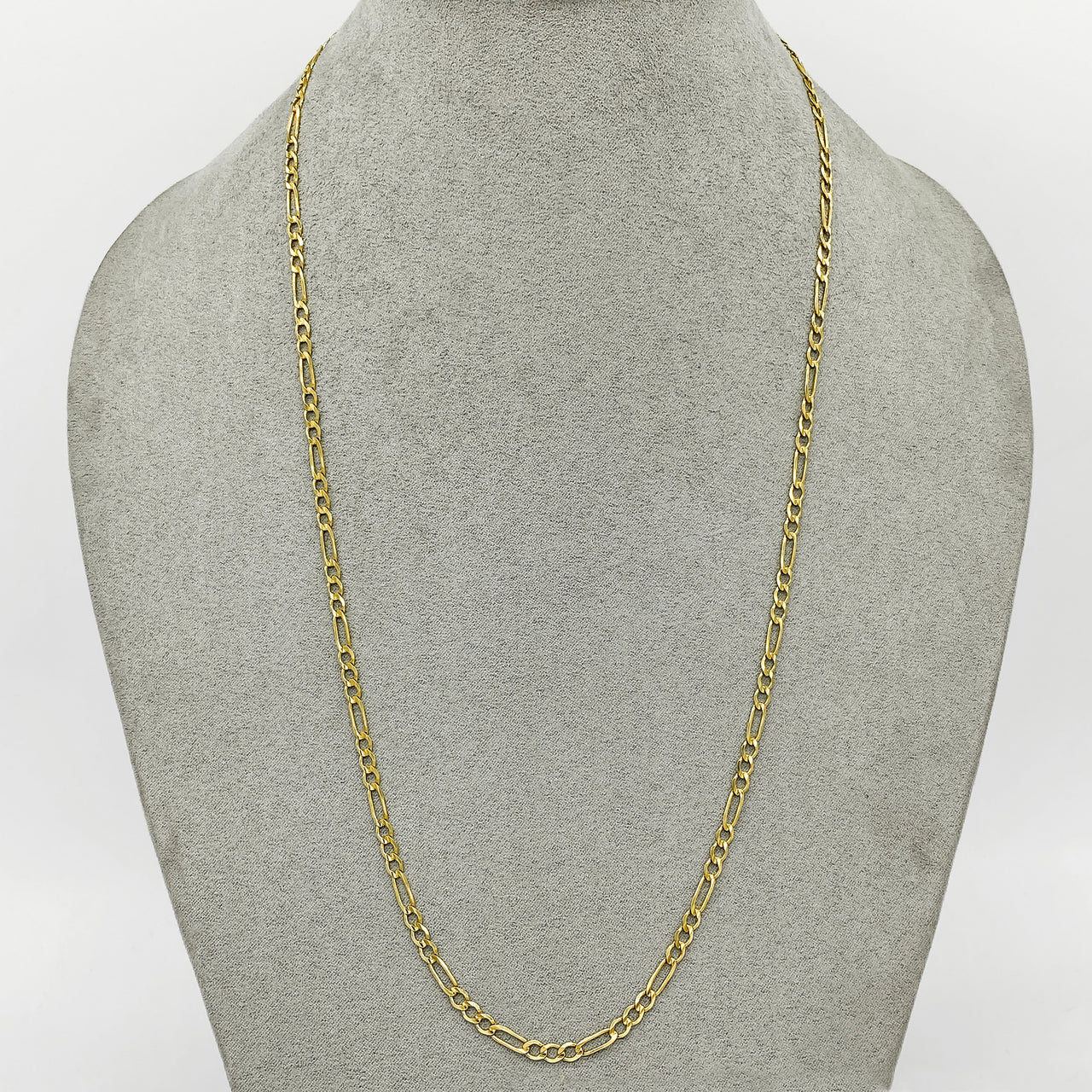 Cadena Oro 14k - Eslabon 3x1 de 60 cm, Ancho 3.2 mm