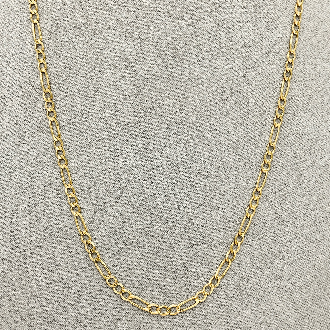 Cadena Oro 14k - Eslabon 3x1 de 60 cm, Ancho 3.2 mm