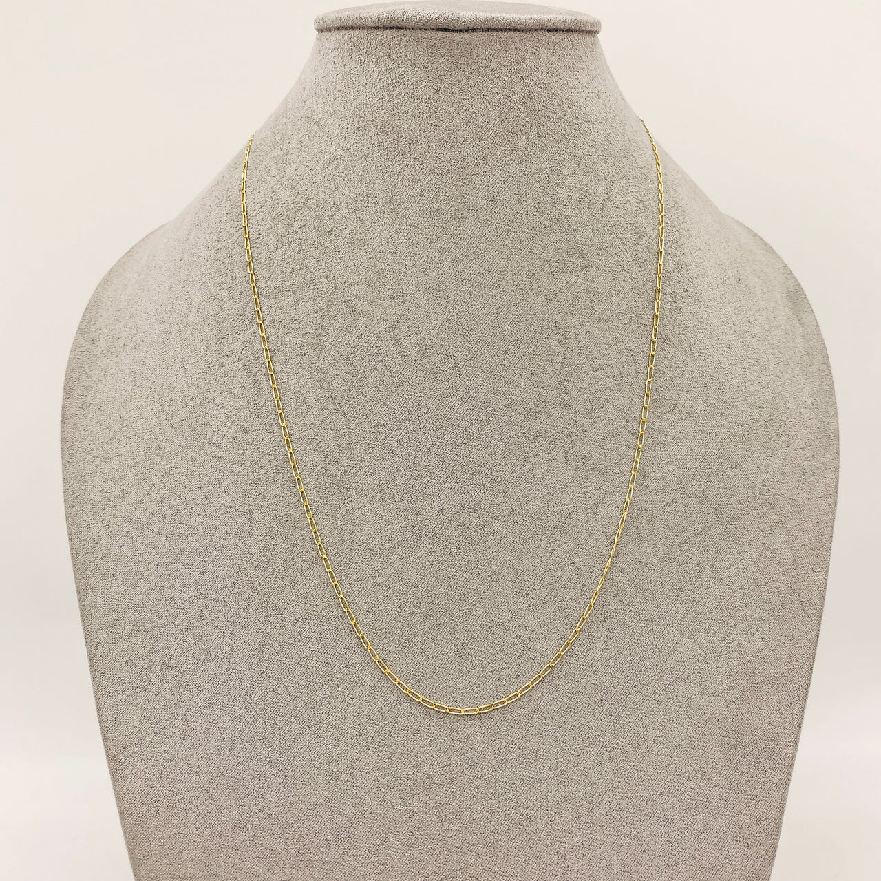 Cadena Oro 14k Eslabón Largo 1 x 1 de 45/50 cm, Ancho 1.5 mm
