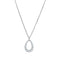 Gargantilla Oro Blanco 14k - Gota con Zirconias