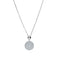 Gargantilla Oro Blanco 14k - Círculo con Zirconias